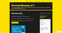 Desktop Screenshot of devotedmommyof3.com