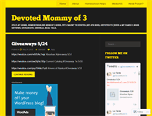Tablet Screenshot of devotedmommyof3.com